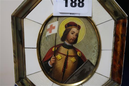 A portrait miniature of St George on ivory